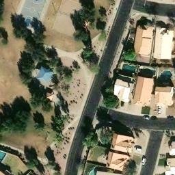 Sand Volleyball Court, Gilbert, AZ — aerial view