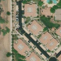 Volleyball Court, Tempe, AZ — aerial view