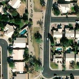 Sand Volleyball Court, Gilbert, AZ — aerial view