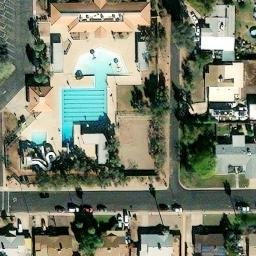 Volleyball Court, Gilbert, AZ — aerial view