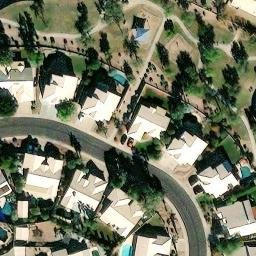 Sand Volleyball Court, Gilbert, AZ — aerial view