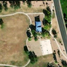Sand Volleyball Court, Chandler, AZ — aerial view