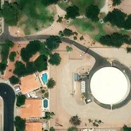 Sand Volleyball Court, Chandler, AZ — aerial view