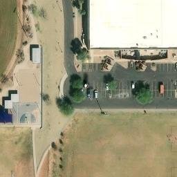 Sand Volleyball Court, Gilbert, AZ — aerial view