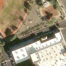 Sand Volleyball Court, Mesa, AZ — aerial view