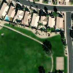 Sand Volleyball Court, Gilbert, AZ — aerial view