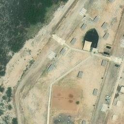 Sand Volleyball Court, NM — aerial view