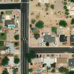 Sand Volleyball Court, Chandler, AZ — aerial view
