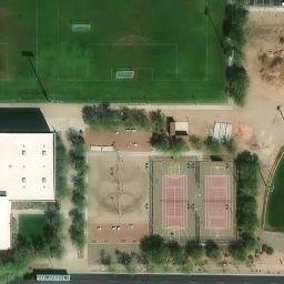 Sand Volleyball Court, Mesa, AZ — aerial view