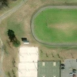 Sand Volleyball Court, Pelham, AL — aerial view