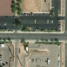 Sand Volleyball Court, Mesa, AZ — aerial view