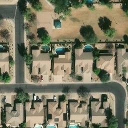 Volleyball Court, Gilbert, AZ — aerial view
