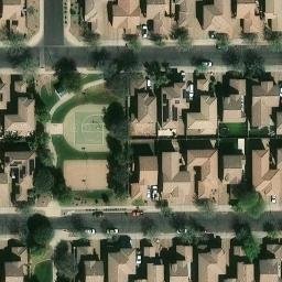 Volleyball Court, Gilbert, AZ — aerial view