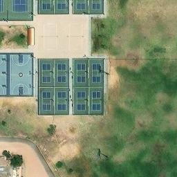 Hard Volleyball Court, Phoenix, AZ — aerial view