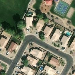 Volleyball Court, Gilbert, AZ — aerial view