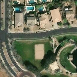 Volleyball Court, Gilbert, AZ — aerial view