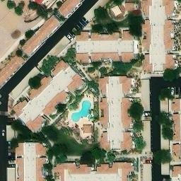 Sand Volleyball Court, Chandler, AZ — aerial view