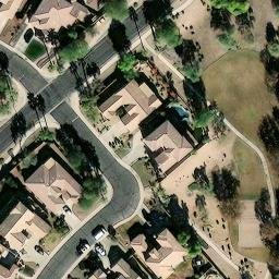 Sand Volleyball Court, Gilbert, AZ — aerial view