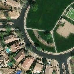 Volleyball Court, Gilbert, AZ — aerial view