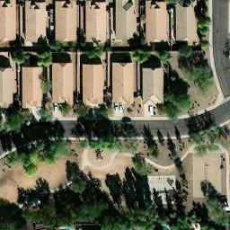 Sand Volleyball Court, Gilbert, AZ — aerial view