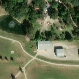 Sand Volleyball Court, Decatur, TX — aerial view