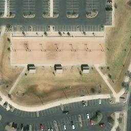 Sand Volleyball Court, Gilbert, AZ — aerial view