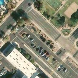 Sand Volleyball Court, Queen Creek, AZ — aerial view