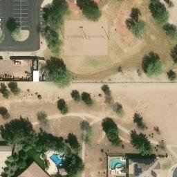 Volleyball Court, Queen Creek, AZ — aerial view