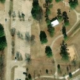Sand Volleyball Court, Denton, TX — aerial view