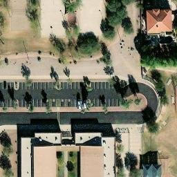 Sand Volleyball Court, Chandler, AZ — aerial view