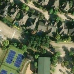 Sand Volleyball Court, Savannah, TX — aerial view