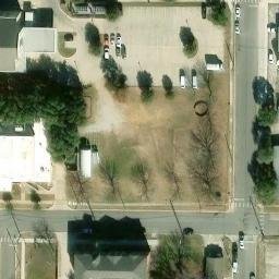 Sand Volleyball Court, Denton, TX — aerial view