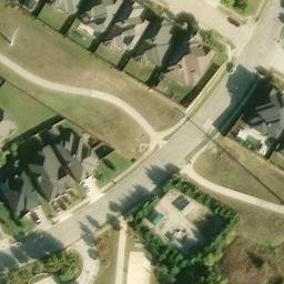 Sand Volleyball Court, Savannah, TX — aerial view