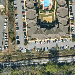 Sand Volleyball Court, Tuscaloosa, AL — aerial view