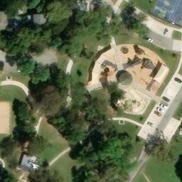 Sand Volleyball Court, McKinney, TX — aerial view
