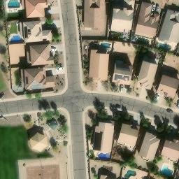 Sand Volleyball Court, San Tan Valley, AZ — aerial view