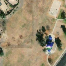 Sand Volleyball Court, San Tan Valley, AZ — aerial view