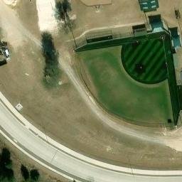 Sand Volleyball Court, Princeton, TX — aerial view