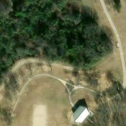 Sand Volleyball Court, Denton, TX — aerial view