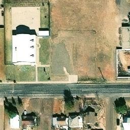 Sand Volleyball Court, Brownfield, TX — aerial view
