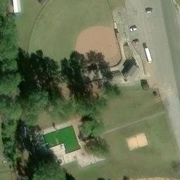 Sand Volleyball Court, Columbiana, AL — aerial view