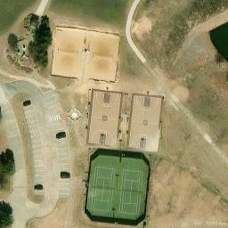 Sand Volleyball Court, Frisco, TX — aerial view
