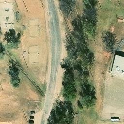 Sand Volleyball Court, Brownfield, TX — aerial view