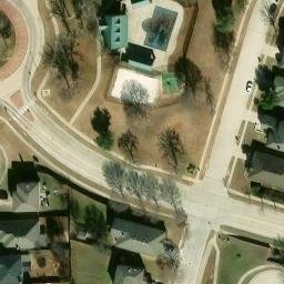 Sand Volleyball Court, Corinth, TX — aerial view