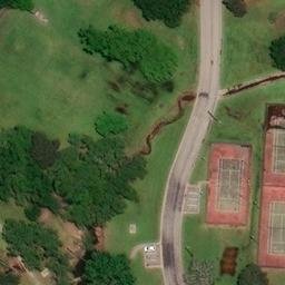 Sand Volleyball Court, Mount Pleasant, TX — aerial view