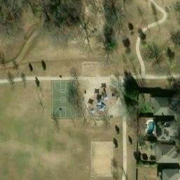 Sand Volleyball Court, Corinth, TX — aerial view