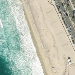 Sand Volleyball Court, Carlsbad, CA — aerial view