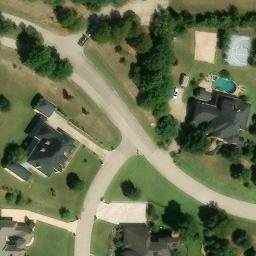 Sand Volleyball Court, Fairview, TX — aerial view