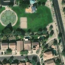 Indigo Sky Volleyball Court — aerial view