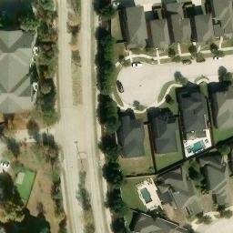 Sand Volleyball Court, Allen, TX — aerial view